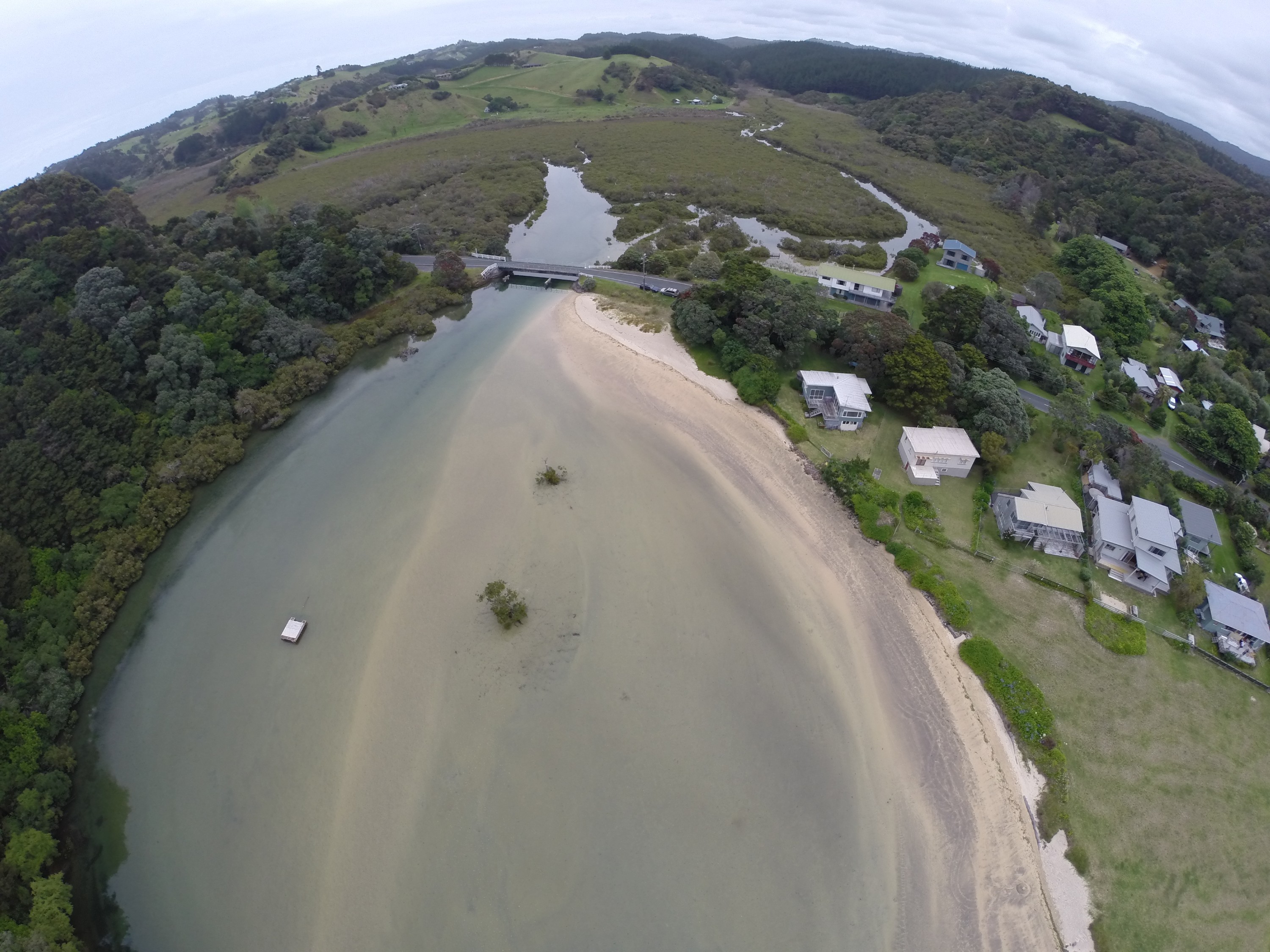 G0012812 – Aerial, quad, quadcopter, crispin, nz, new, zealand, new zealand, Matapouri, Estuary