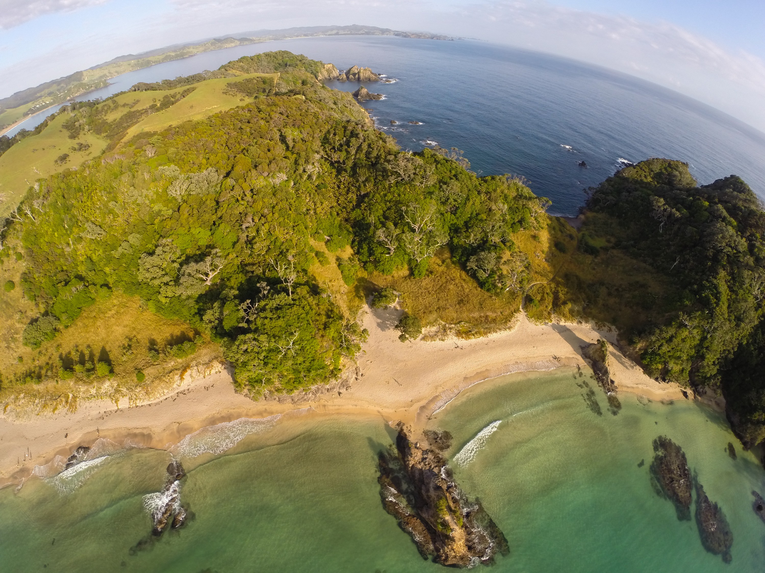 G0043428 – aerial, crispin, drone, in the sky, matapouri, nz, JAN17